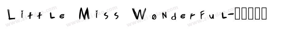 Little Miss Wonderful字体转换